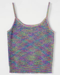 "Demi" Women Cotton Space-dyed Knitted Vest Top